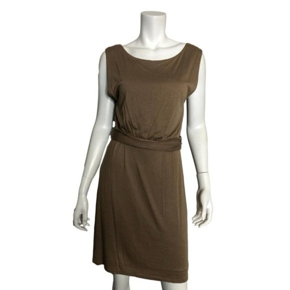 NWT‎ alice+olivia BASE Open Back Drape Neck Jersey Sleeveless Rayon Dress Size M